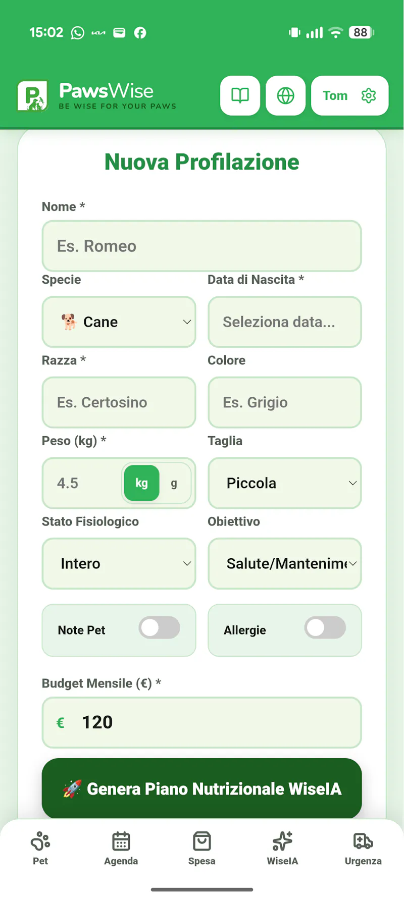 PawsWise Nutritional Vet IA screenshot 2