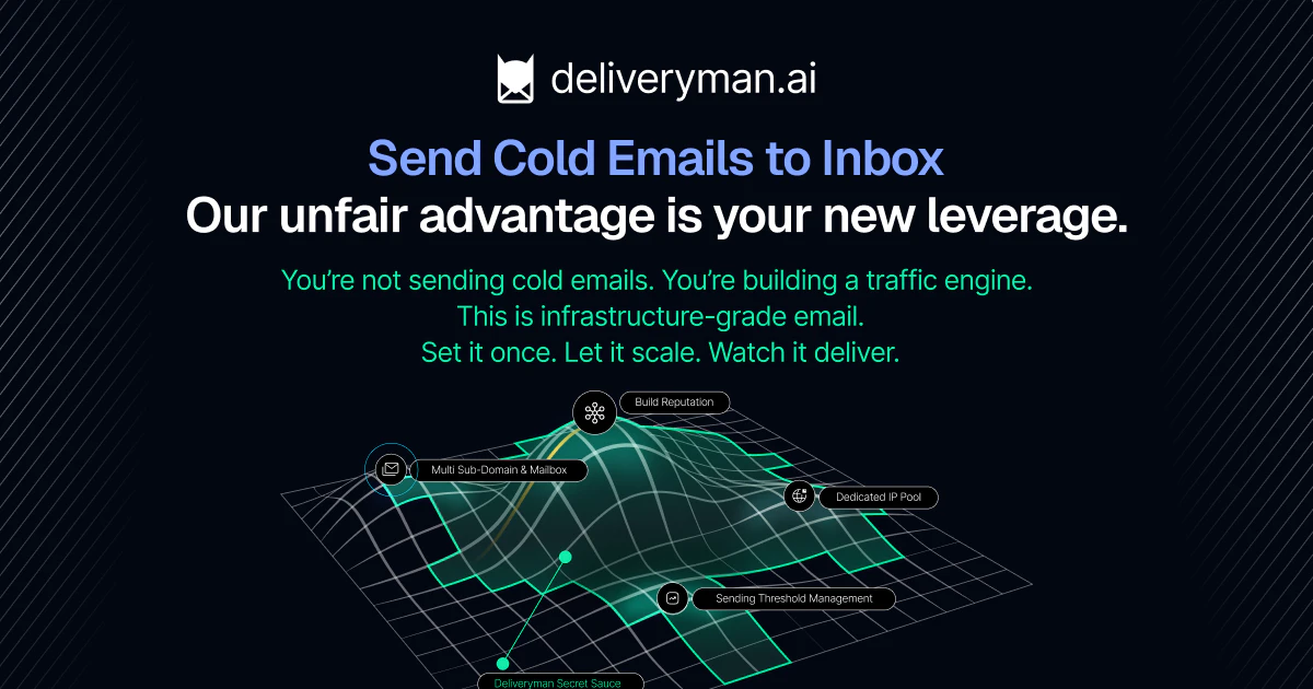 startuptile Deliveryman.ai-Cold email infrastructure on autopilot without Gsuite