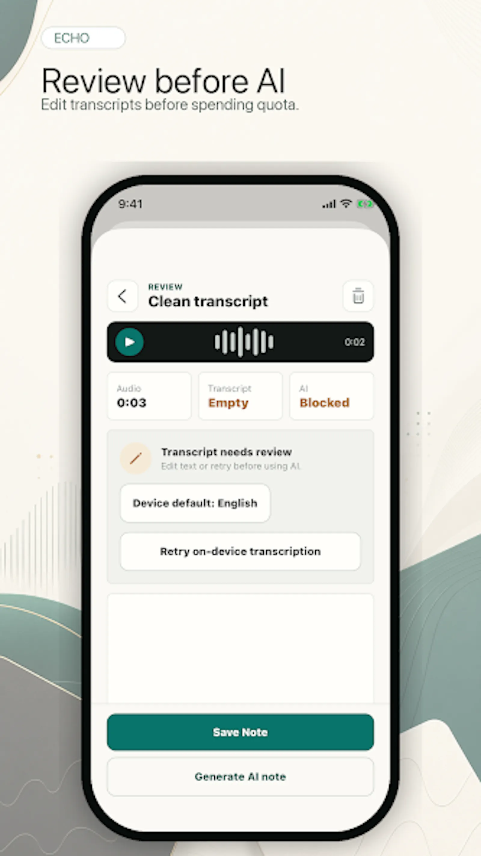 Echo: Voice Notes & AI Tasks screenshot 5