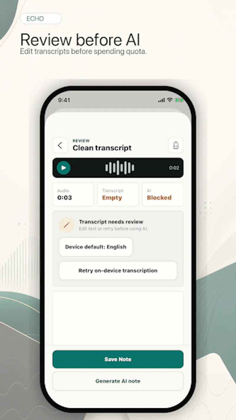 Echo: Voice Notes & AI Tasks screenshot 5