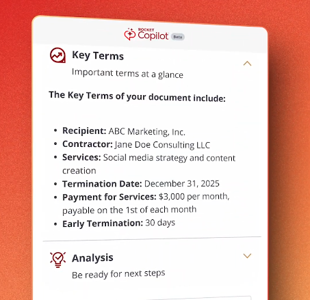 وسائط Rocket Copilot™ Contract Review 2