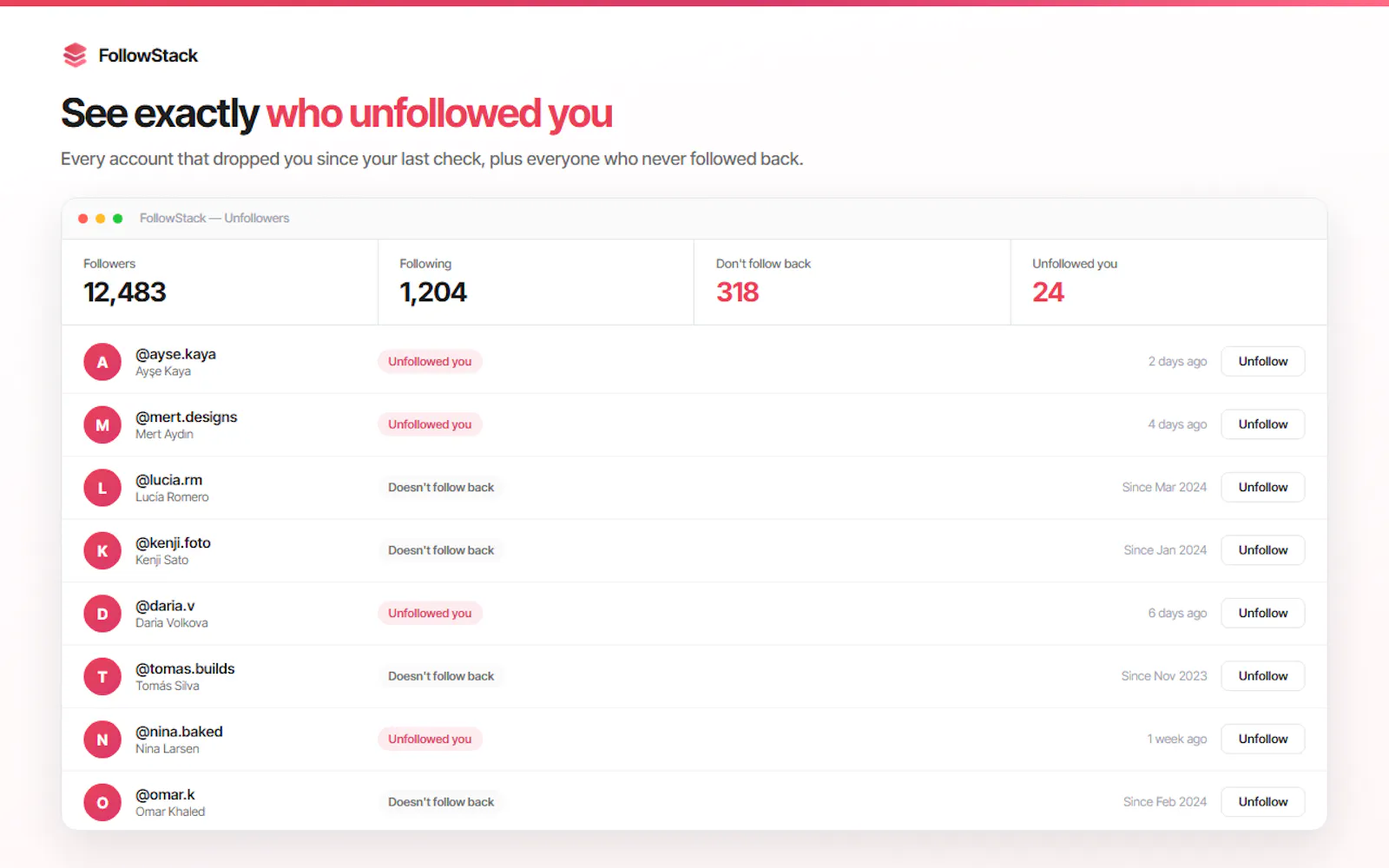 FollowStack screenshot 3