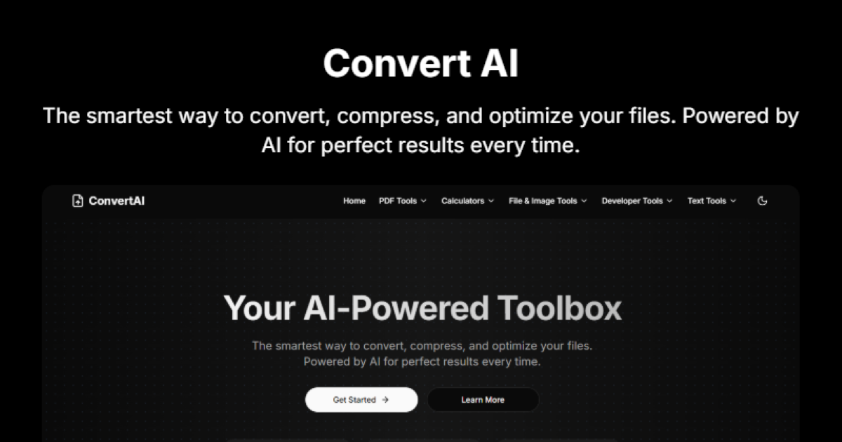 ConvertAI.tools - Convertidor de archivos en línea gratuito y herramientas media 1