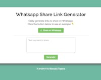 WhatsApp Share Link Generator image