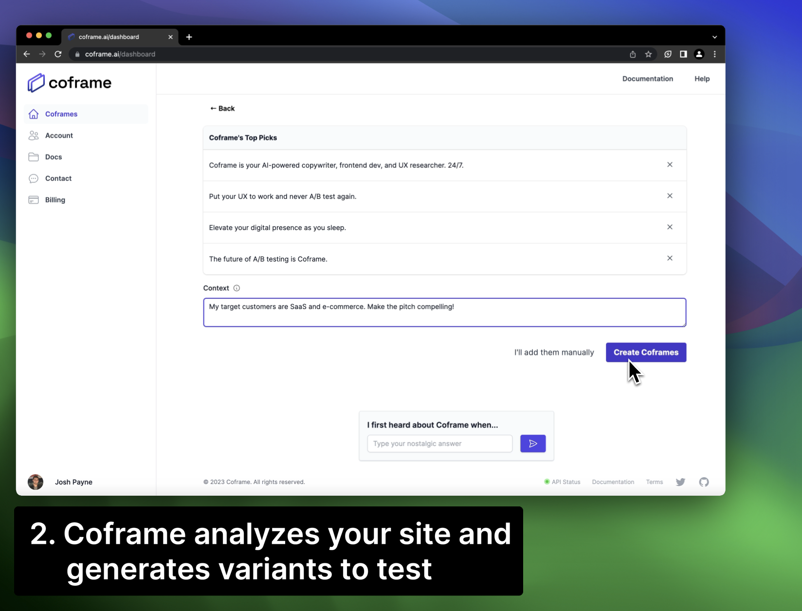 COFRAME - Пусть ваш сайт оптимизируется с генеративным A/B -тестированием медиа 4