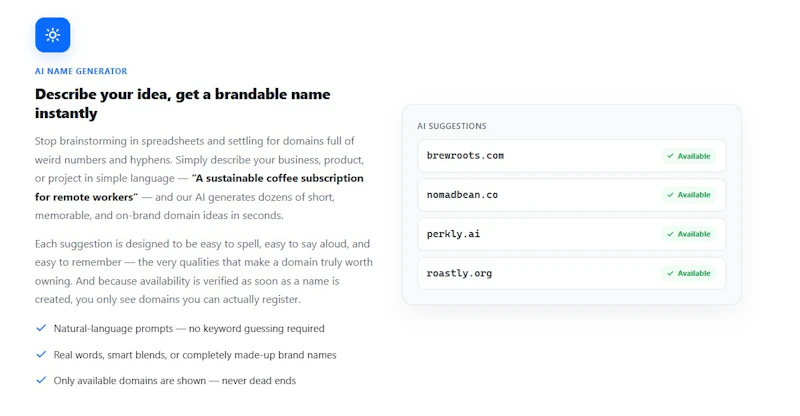 Domainnamefinder.net screenshot 1