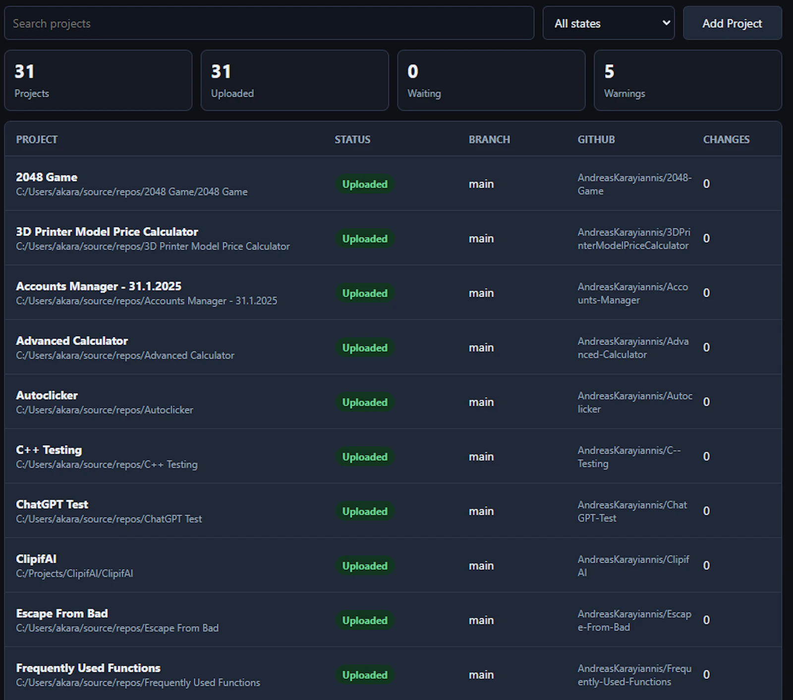 RepoDock screenshot 1