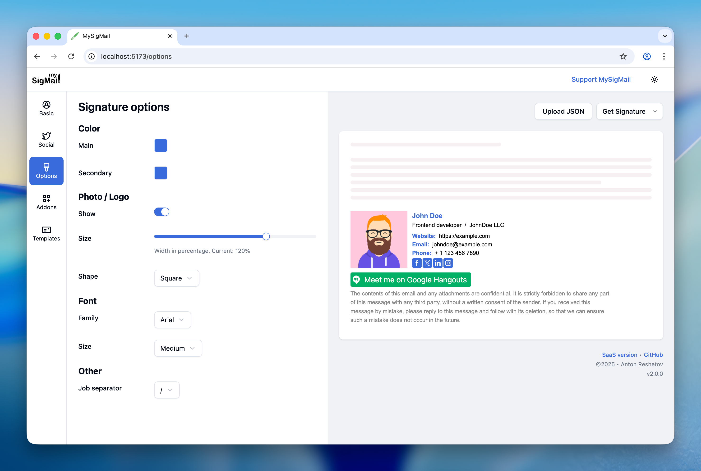 Média Mysigmail oss v2 - Générateur de signature par e-mail OSS.Pas d'abonnements.Pas de verrouillage. 4