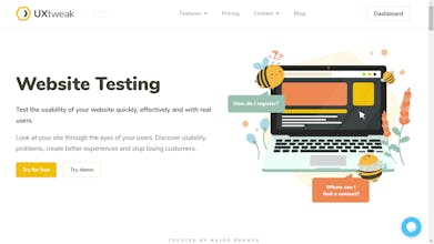 Website Testing by UXtweak gallery image