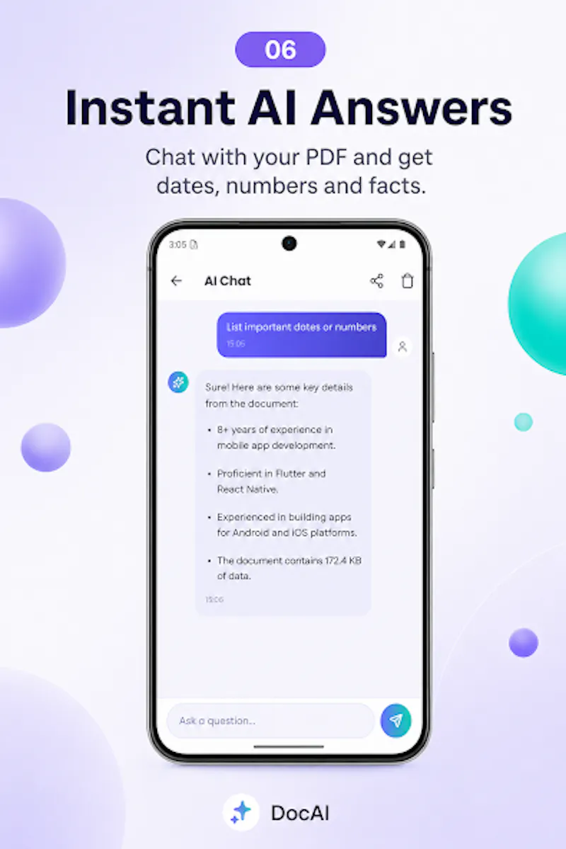 DocAI: PDF Summarizer & Chat screenshot 3