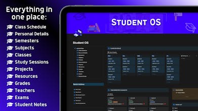 Application mobile &ldquo;Student OS&rdquo; sur un écran de smartphone