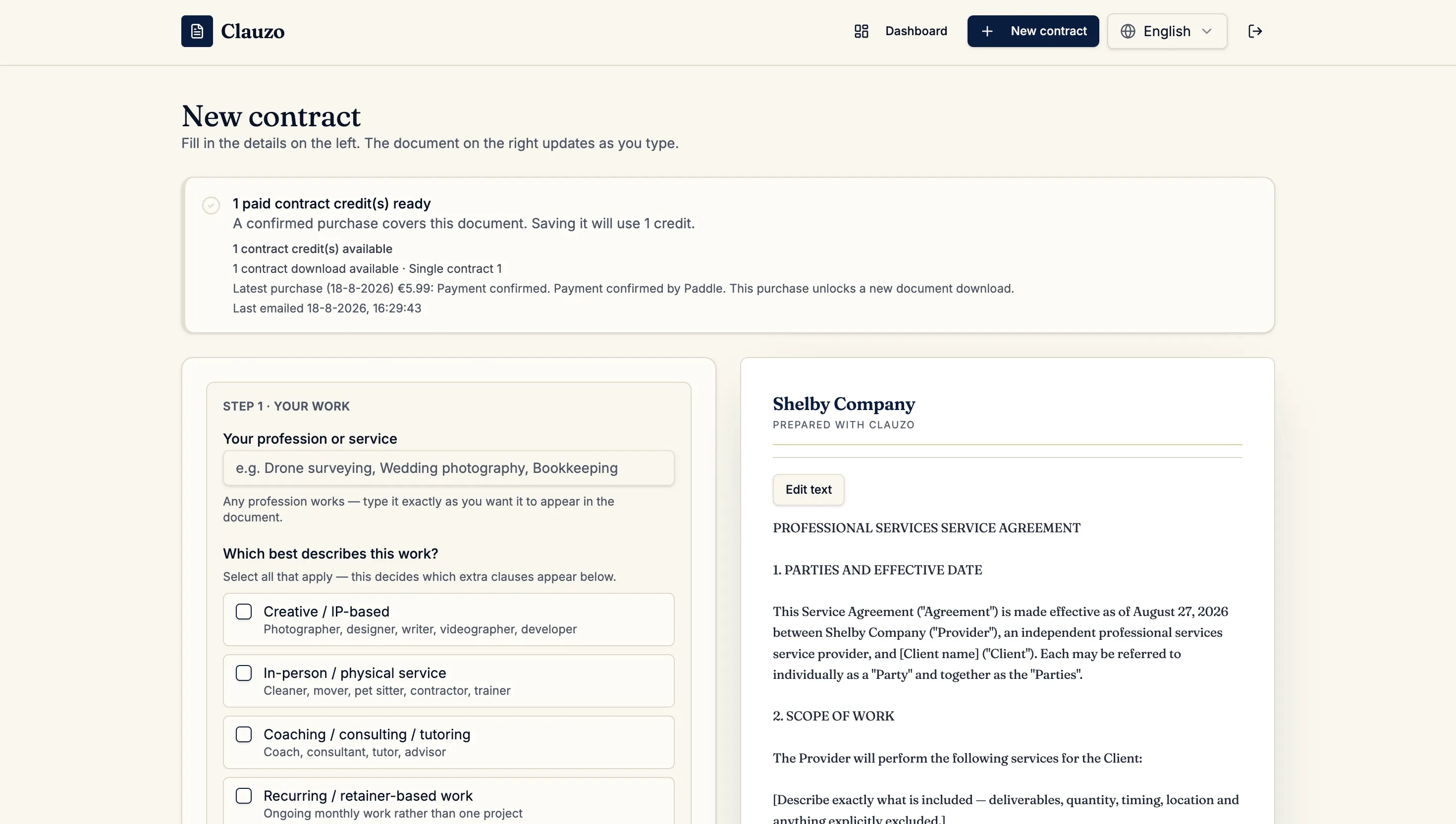 Clauzo screenshot