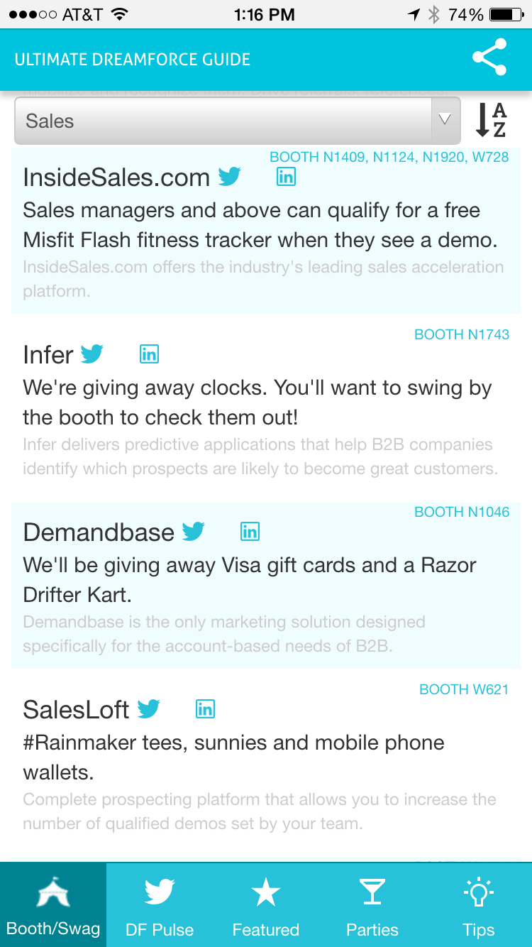 Crowdsourced Dreamforce Mobile Guide gallery image