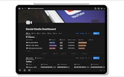 Notion Template - Social Media Dashboard media 2