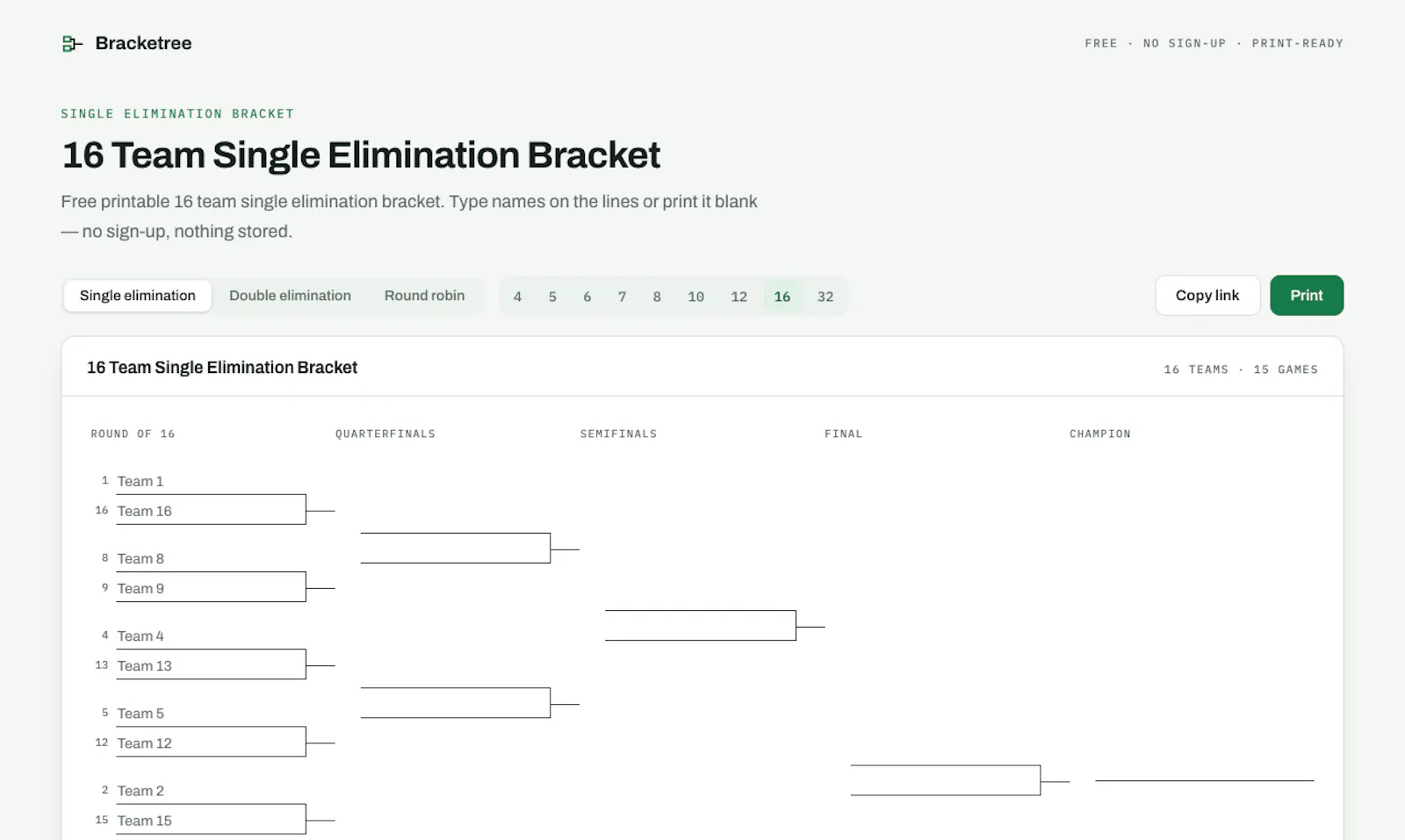 Bracketree screenshot 2