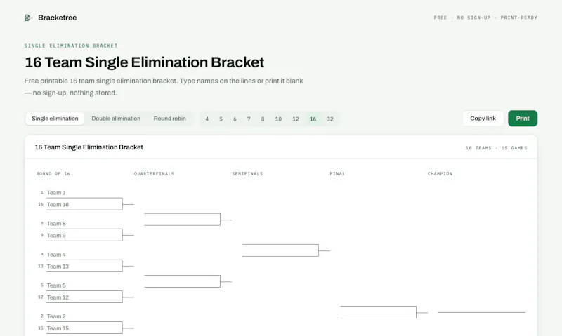 Bracketree screenshot 2
