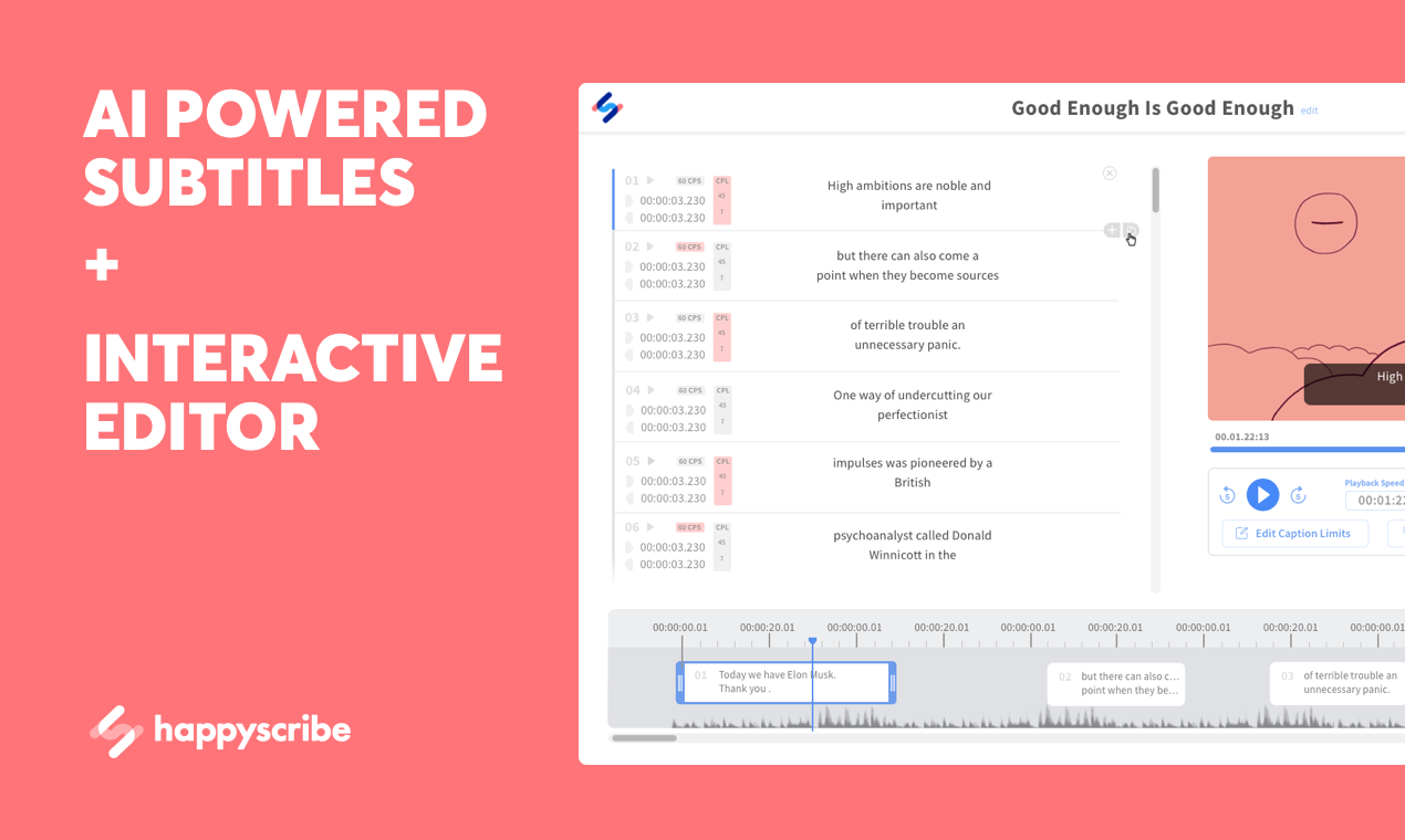 Happy Scribe - Subtitle Generator gallery image