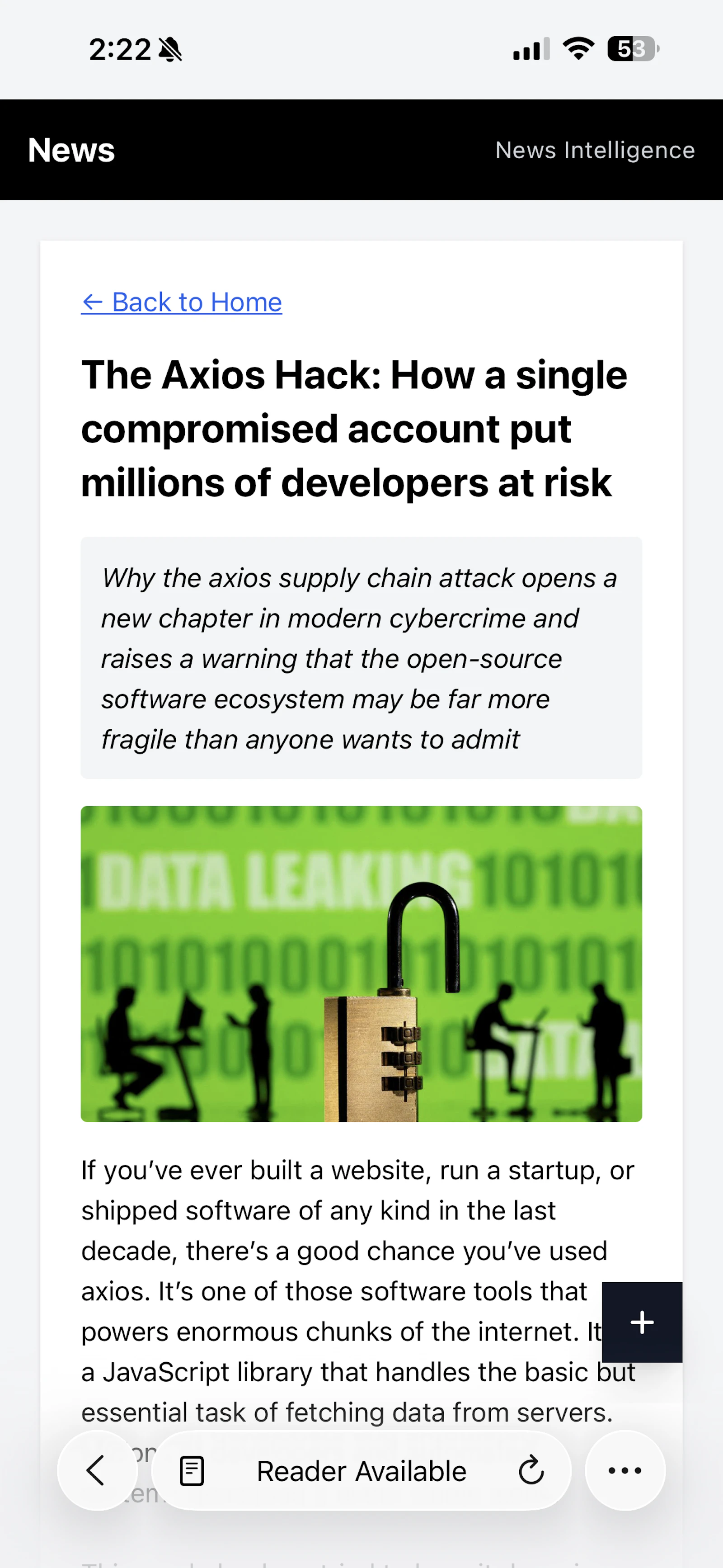 AI News Application screenshot 4