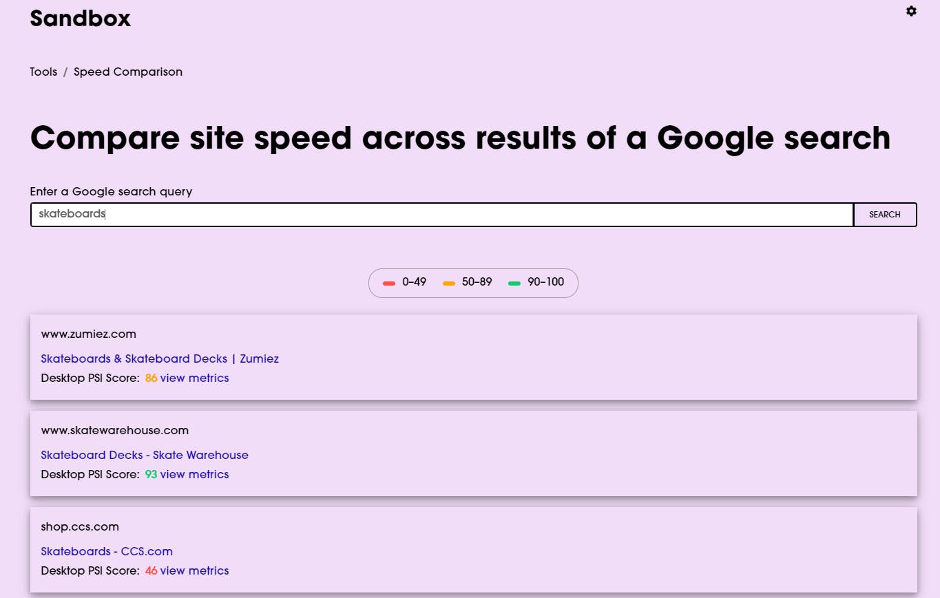 Site Speed Comparison Tool media 1