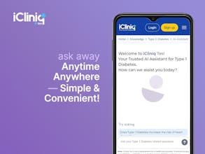 iCliniq Tes AI Assistant-Type 1 Diabetes gallery image