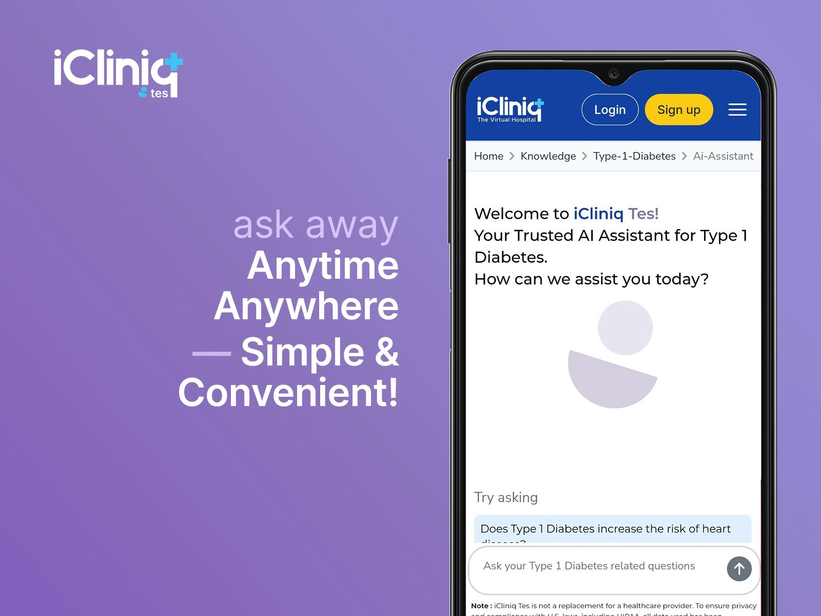 iCliniq Tes AI Assistant-Type 1 Diabetes media 2