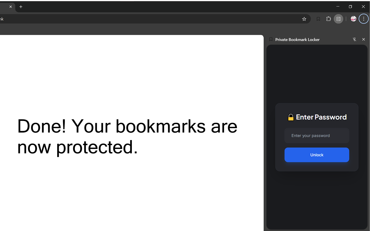 Média Locker de signets privé [Alpha] - Enregistrer les signets en privé, même en incognito 3