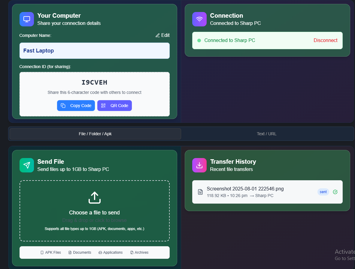 ノードスペース - Lightning-Fastファイル共有は、即座にデバイスを接続しますメディア2