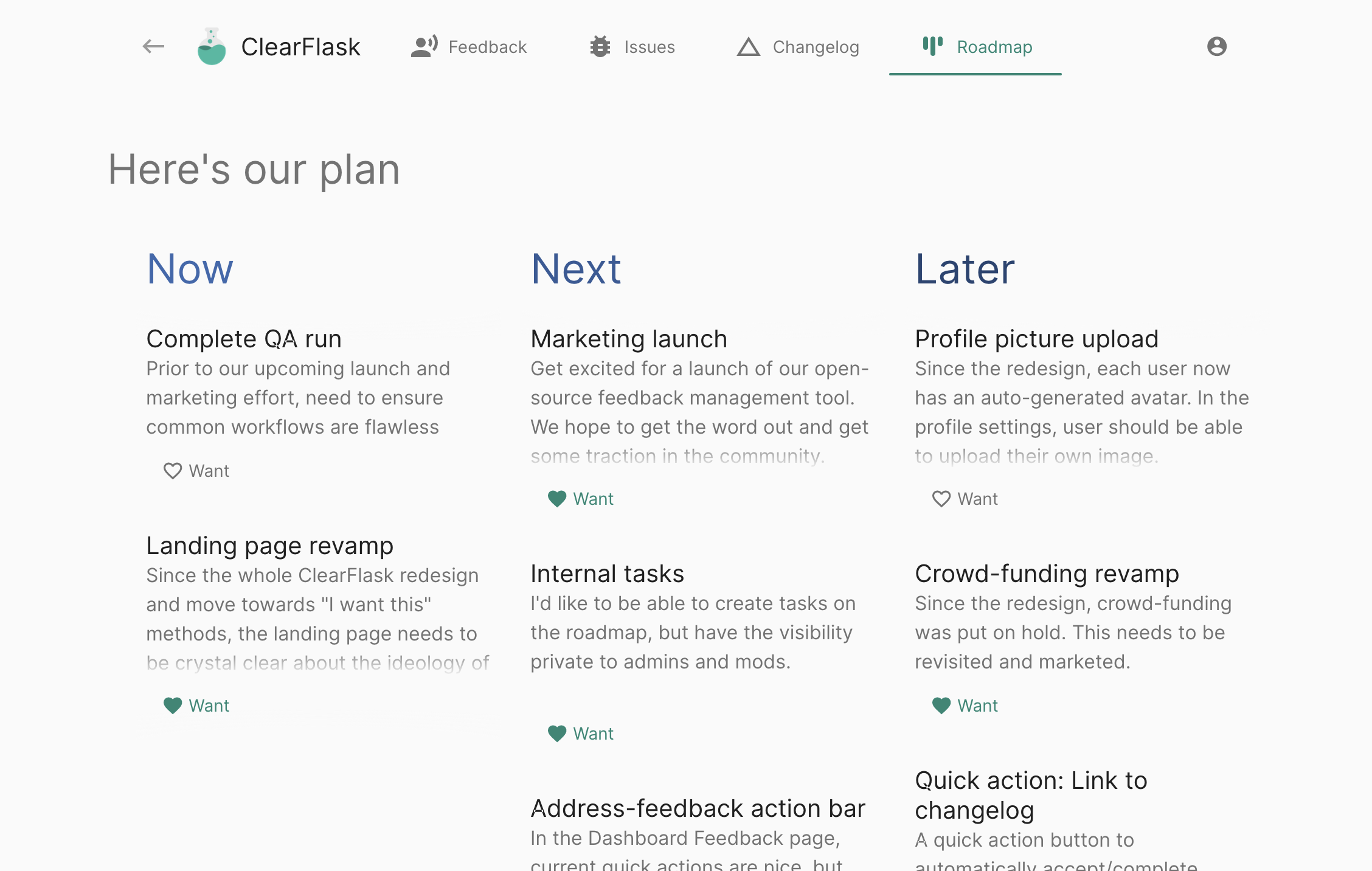 ClearFlask gallery image