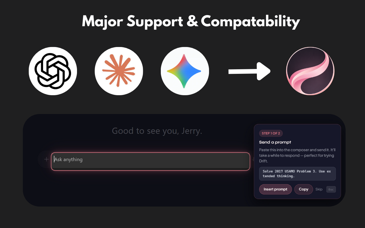 Drift - Scroll While AI Thinks - Screenshot 4 showing product features and functionality