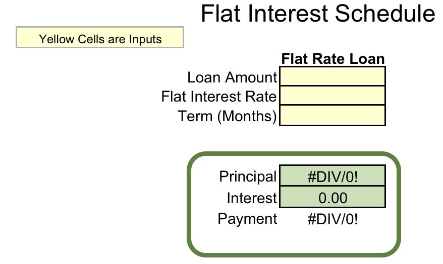 Flat Rate vs APR Excel Calculator gallery image