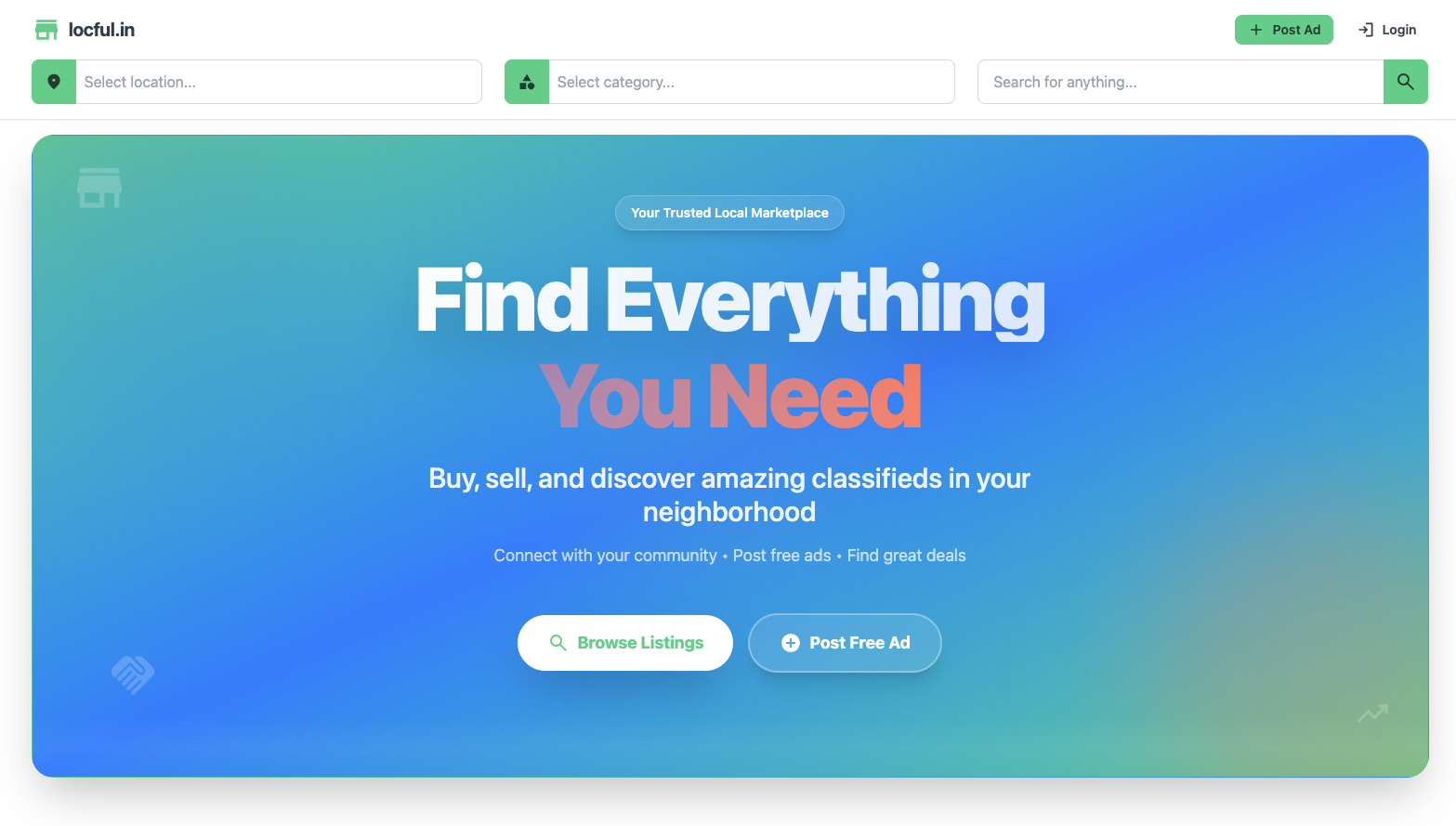locful - Main screenshot showing features and interface