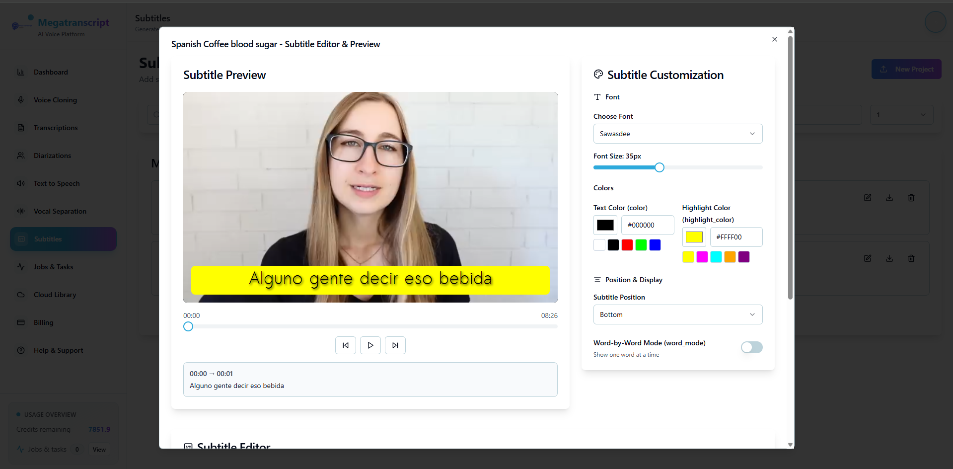 MegaTranscript AI Voice Studio gallery image