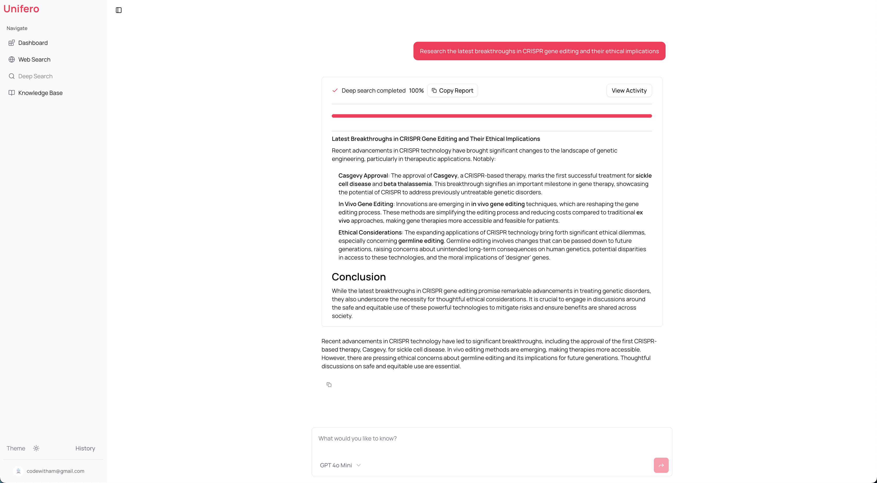 Unifero AI Open Deep Search gallery image