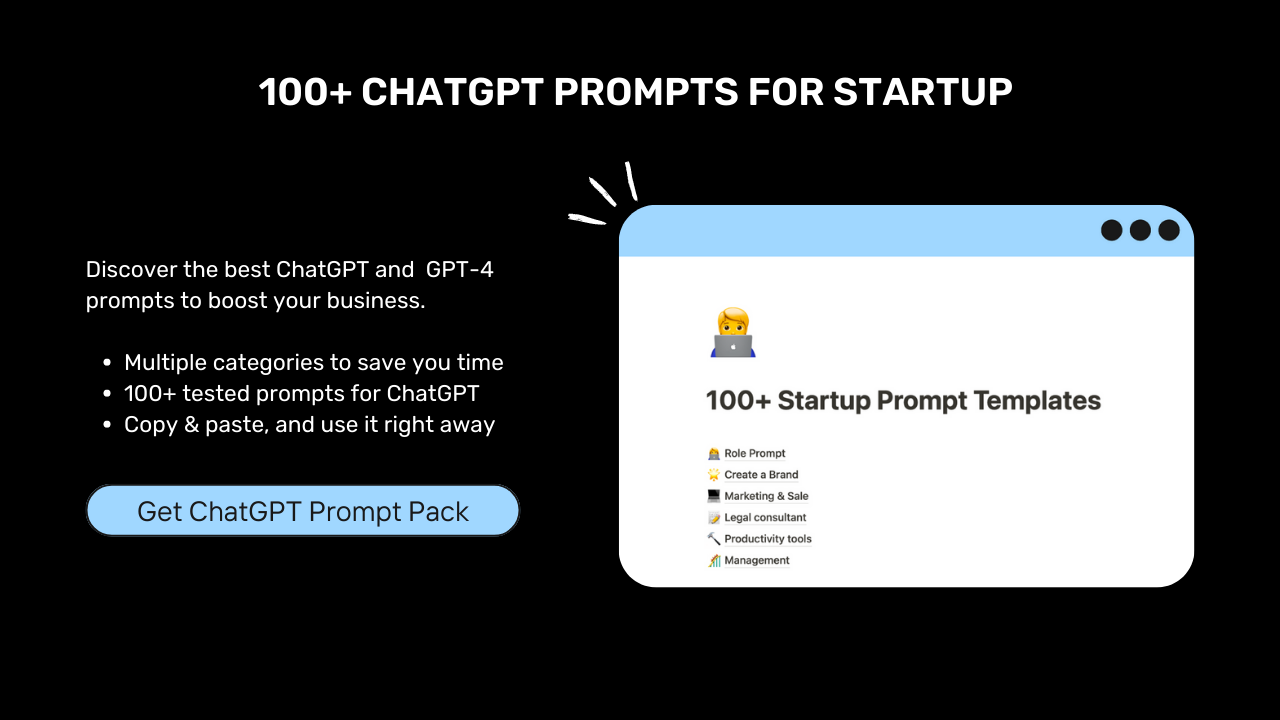 100 chatgpt提示启动包 - 用chatgpt提示激发您的初创公司和业务媒体1