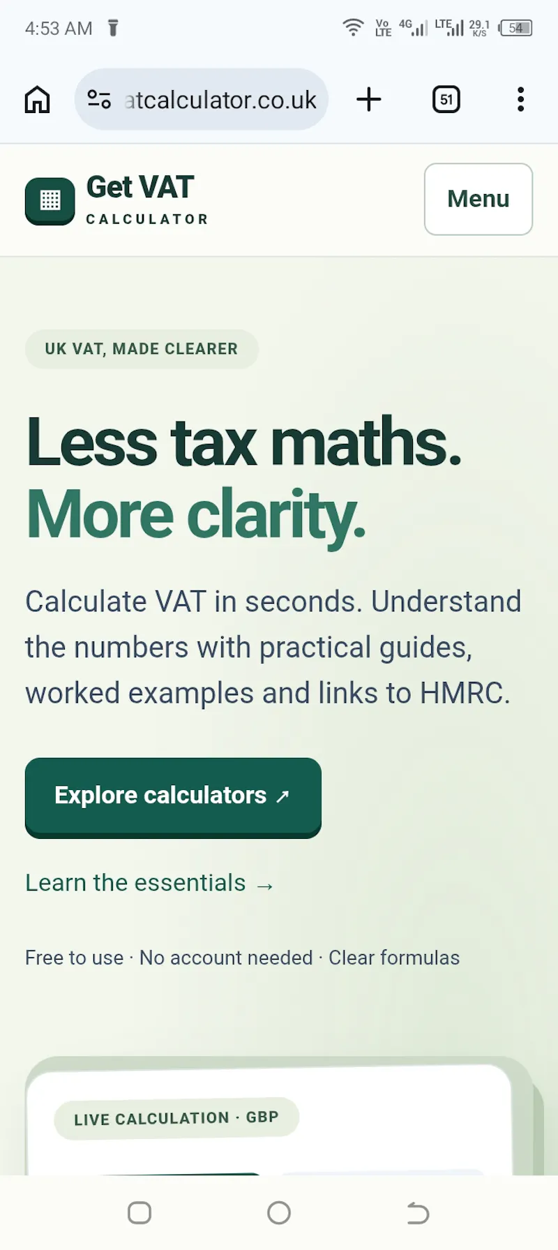 getvatcalculator.co.uk screenshot 2