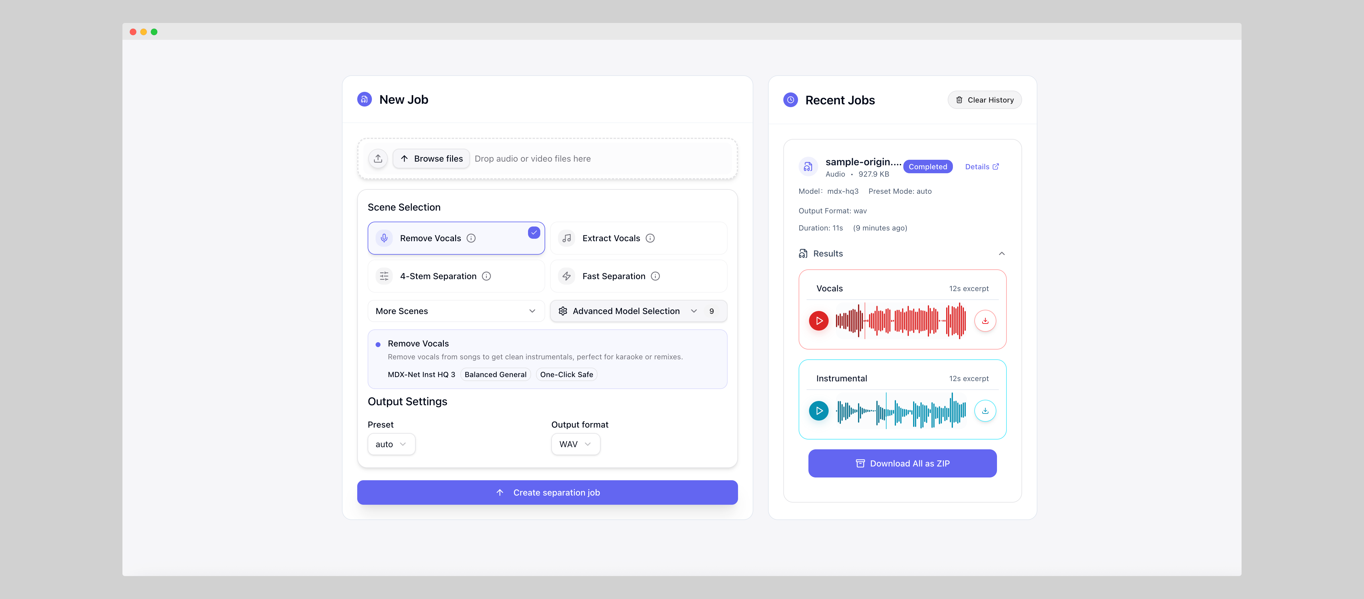 UVR Online (Vocal Remover ) - Screenshot 3 preview