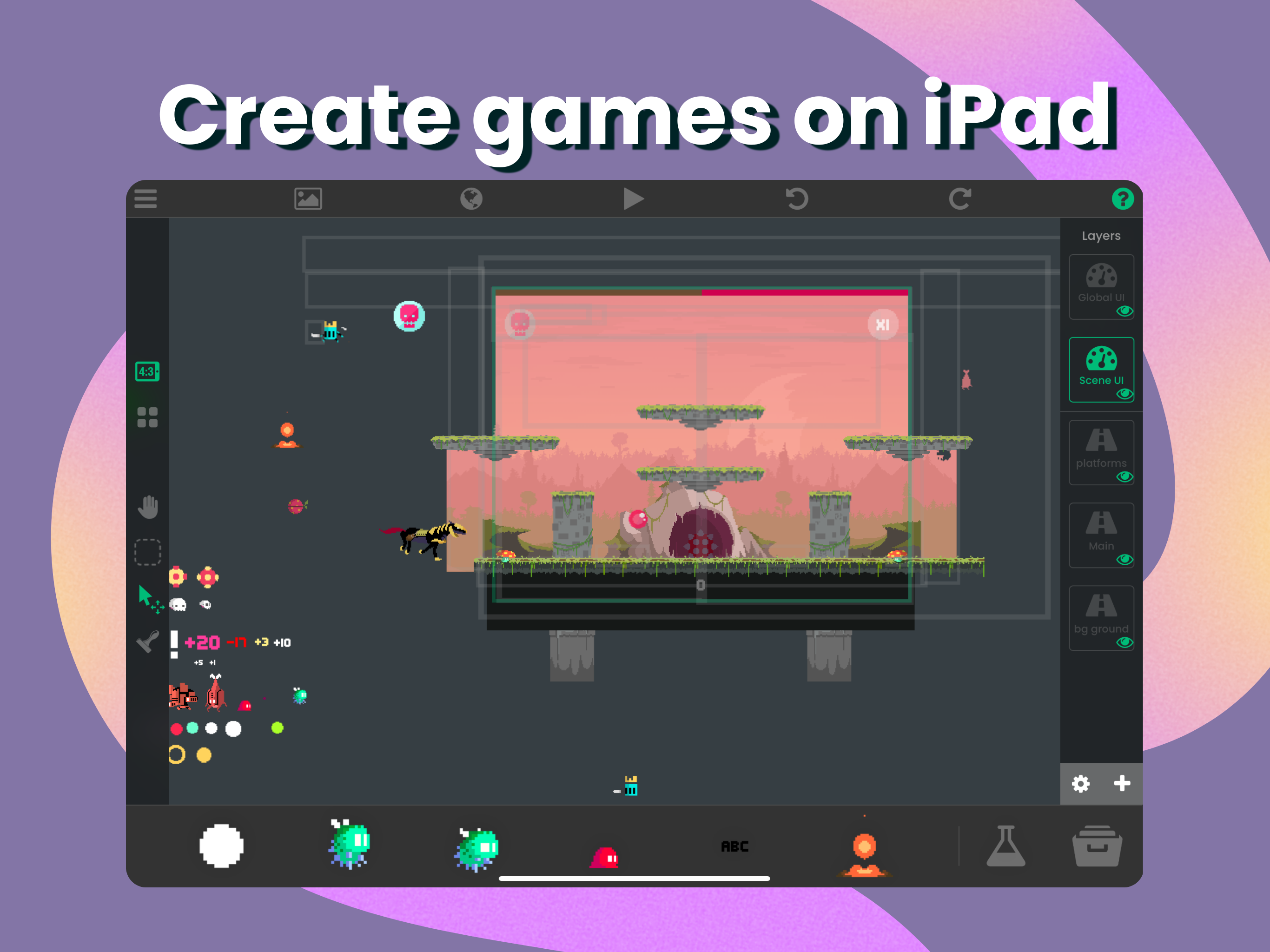 startuptile hyperPad-The best no-code game making tool for iPad