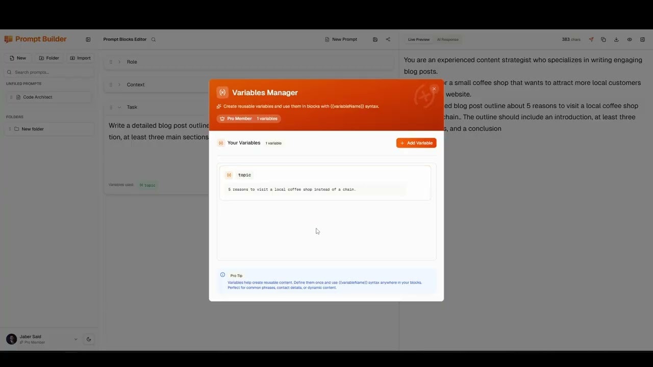Prompt Builder gallery image
