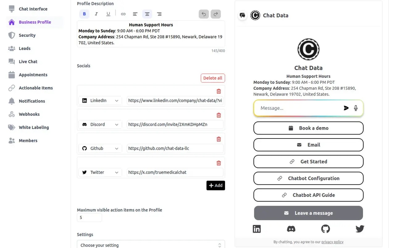Dữ liệu trò chuyện 2.0 với giẻ giọng nói thời gian thực media 4