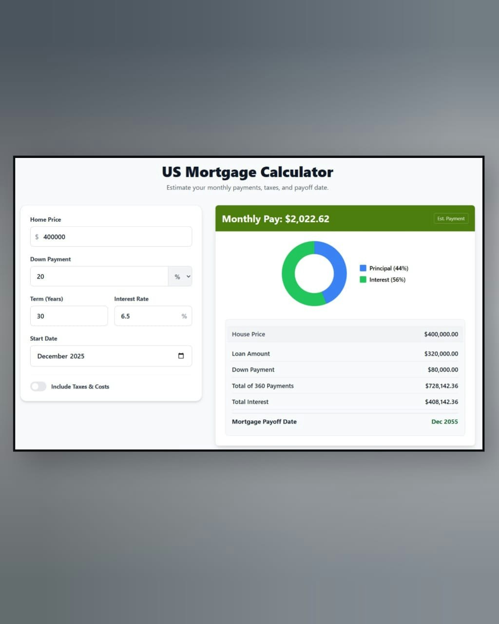 USACalculatorHub - Screenshot 4 showing product features and functionality