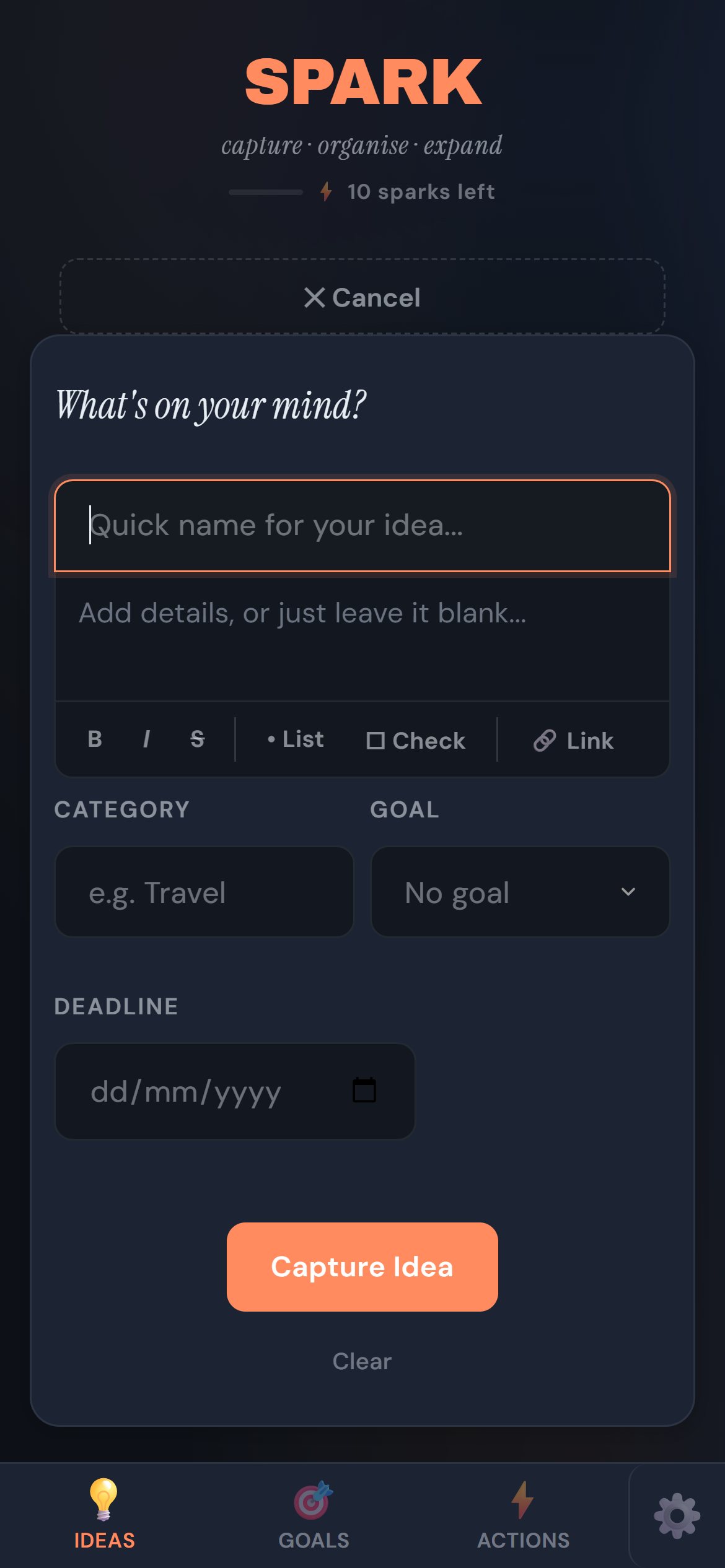 Spark! A todo list that writes itself gallery image