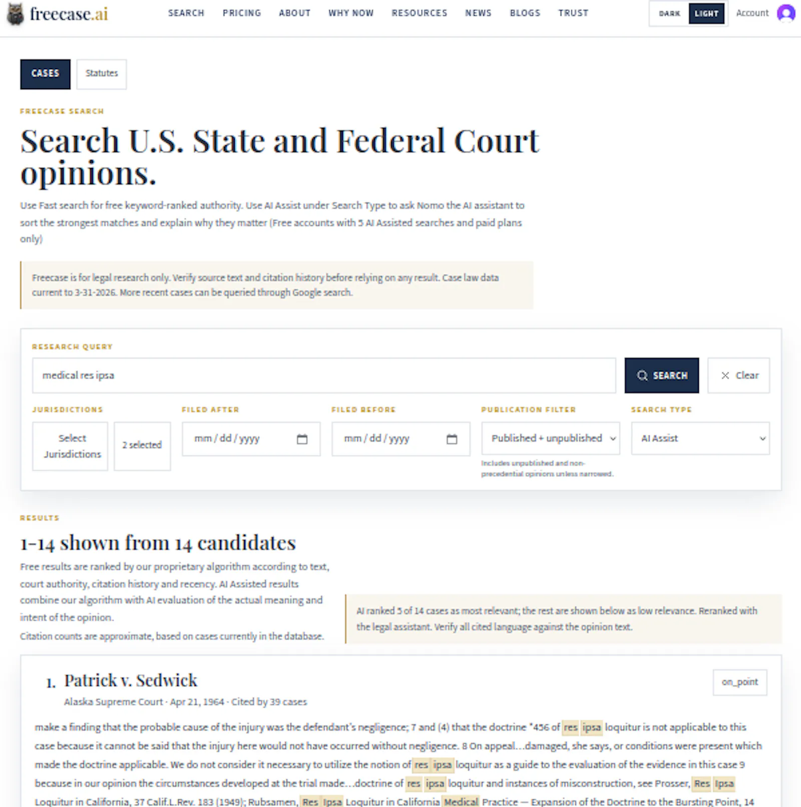 FreecaseAI Launch screenshot 2
