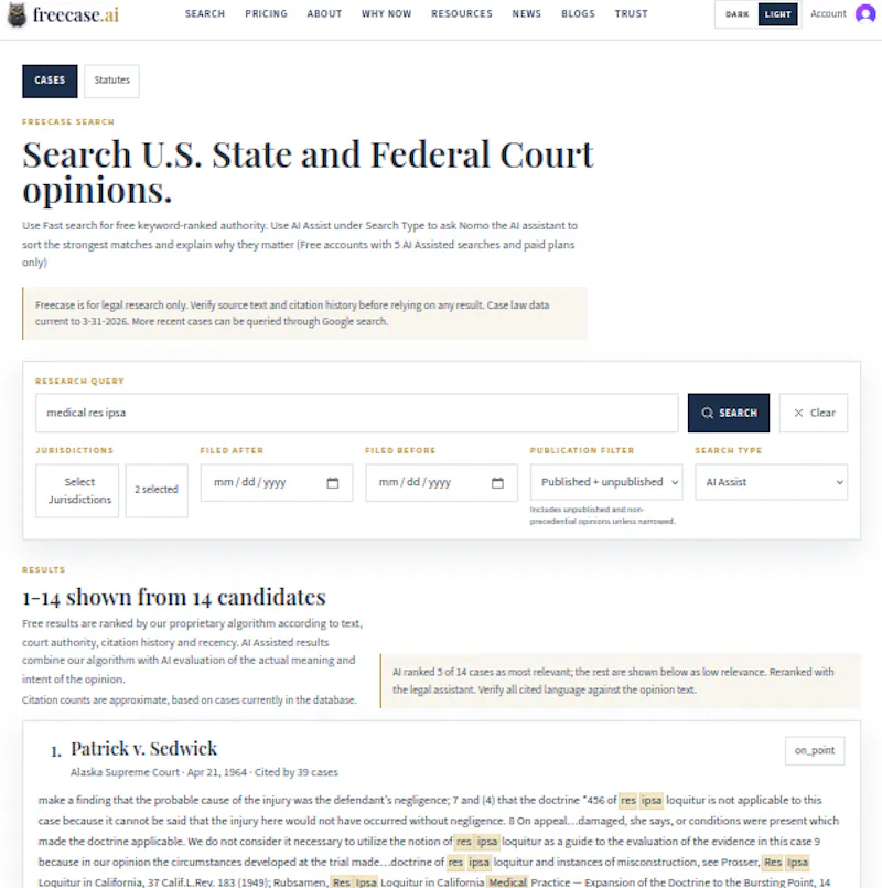 FreecaseAI Launch screenshot 2