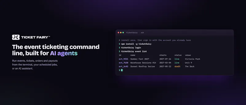 Ticket Fairy CLI screenshot 1