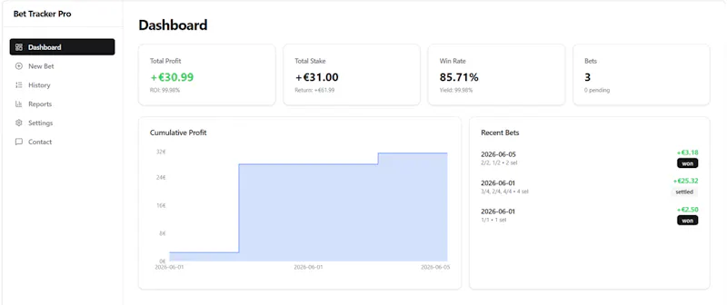 Bet Tracker Pro screenshot 3