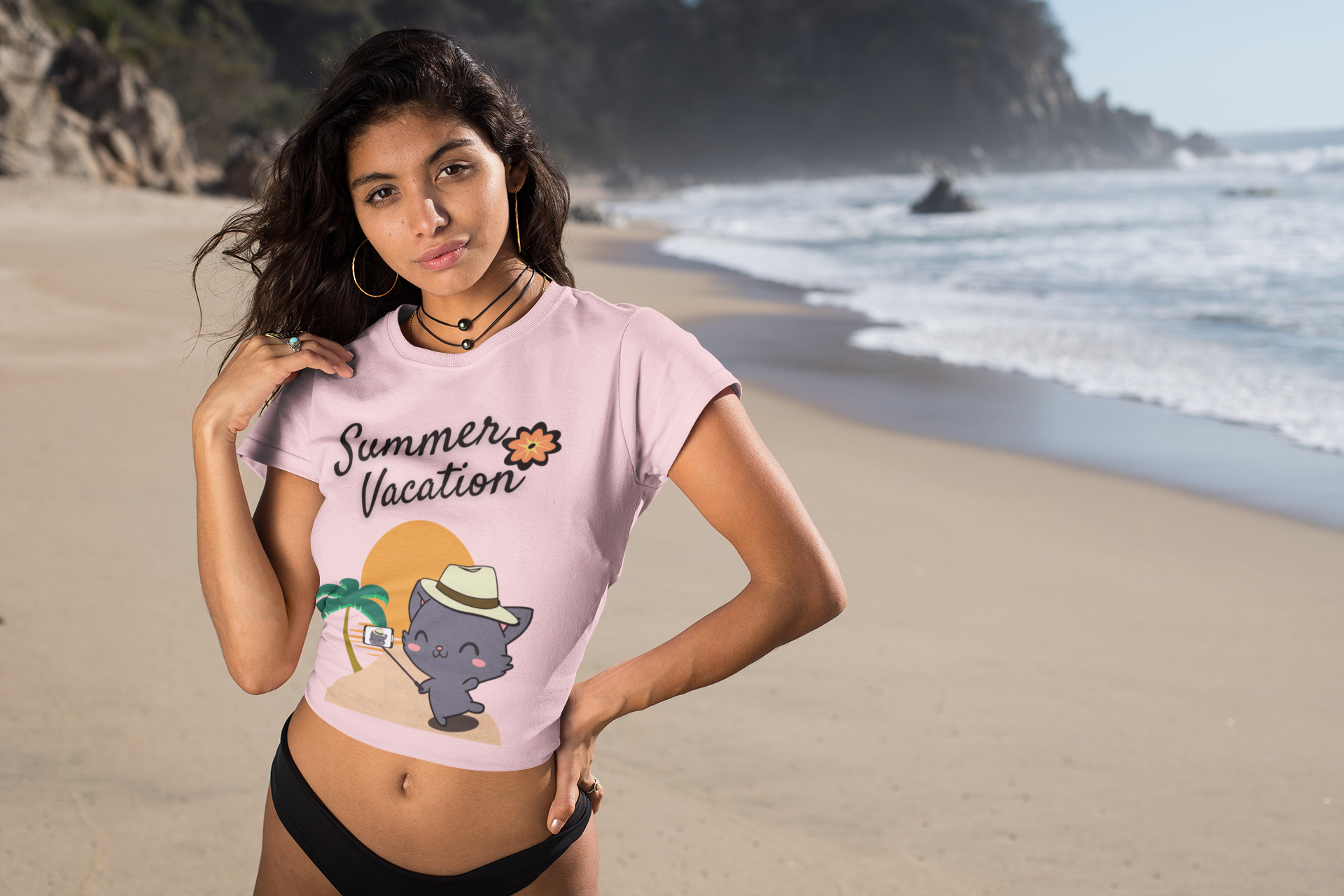 Cute Kawaii Cat T-shirt gallery image