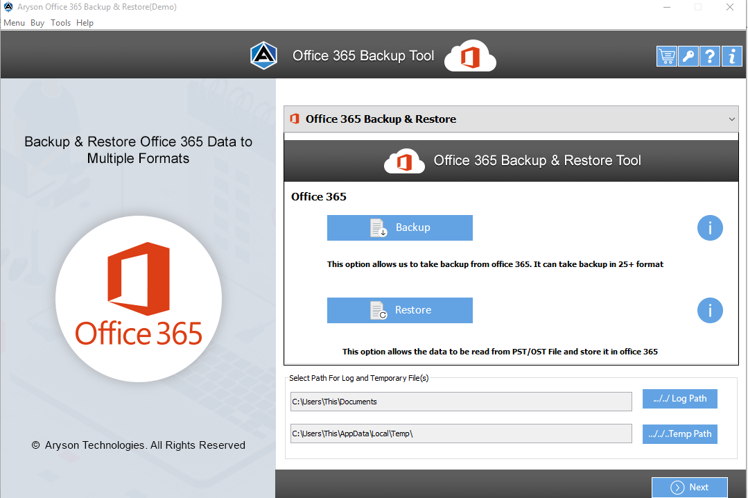 Office 365 إلى Office 365 Migration Tool media 2
