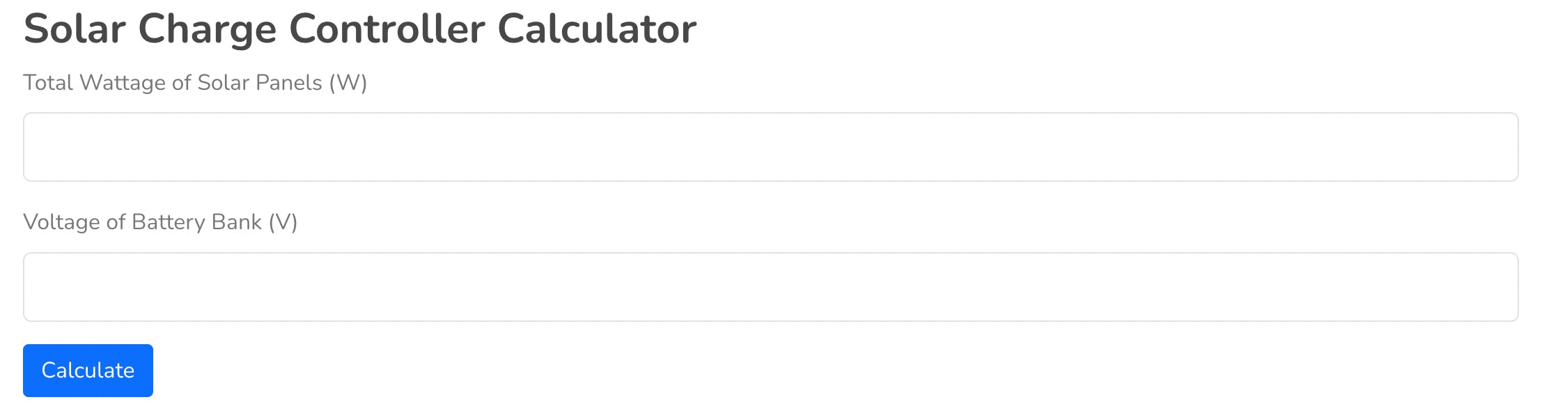 Solar Charge Controller Calculator media 1