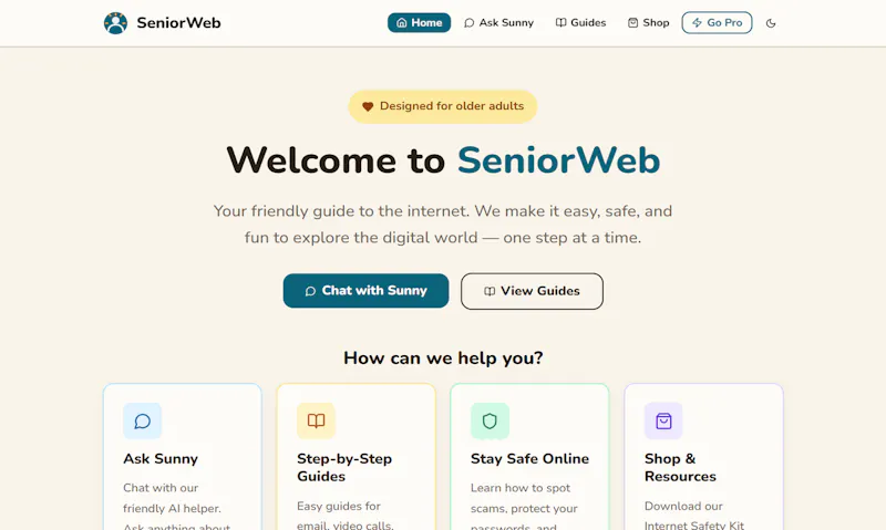 SeniorWeb  Internet: perfect for Seniors screenshot 3
