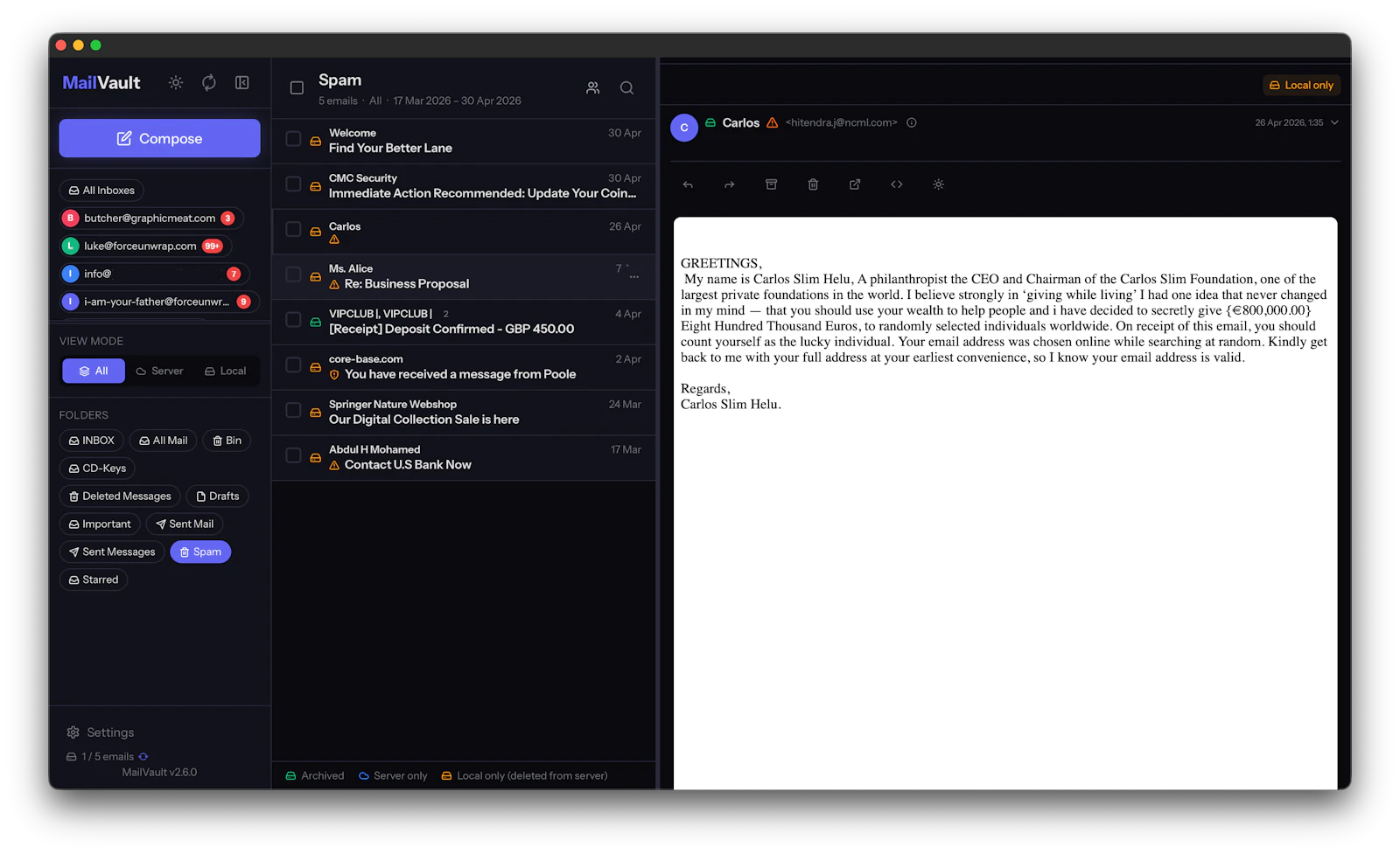 MailVault screenshot 3